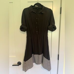 BCX Black and White Midi Dress